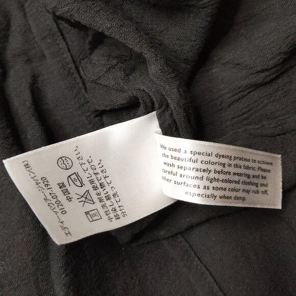 EDDIE BAUER Women's Black Long Sleeve Top 4X Embroidered Neckline Cotton - Picture 6 of 8